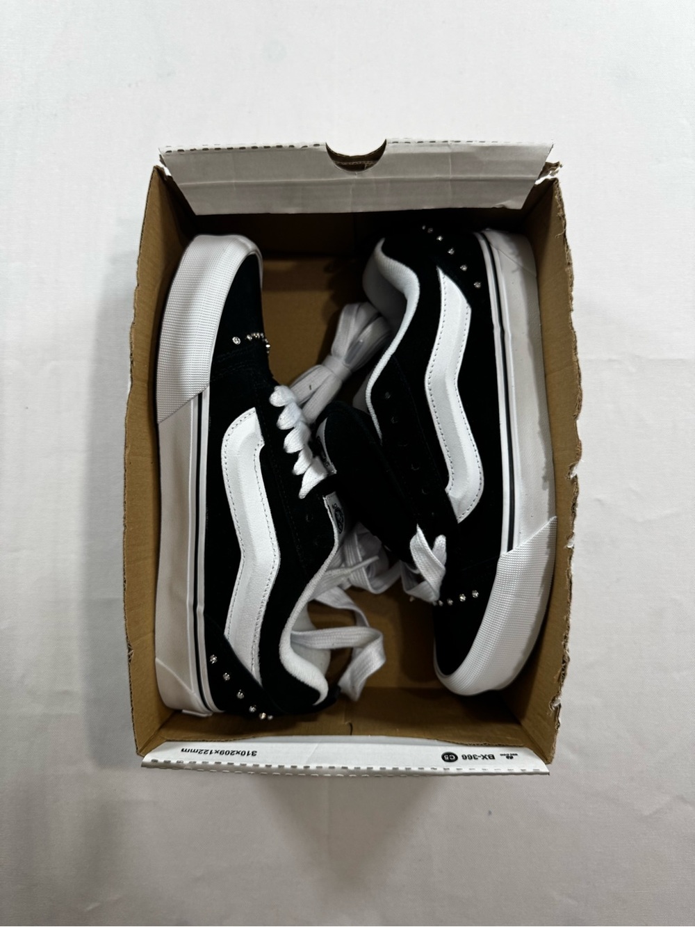 Vans Black and White Low-Top Skate Shoes